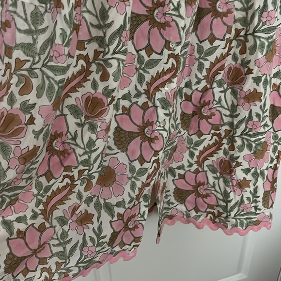 Juliet Dunn Pink and Green Floral Maxi Dress - Picture 5 of 6